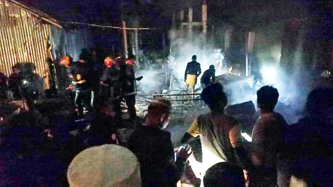 কমলগঞ্জে আগুনে পুড়ল বসতঘর